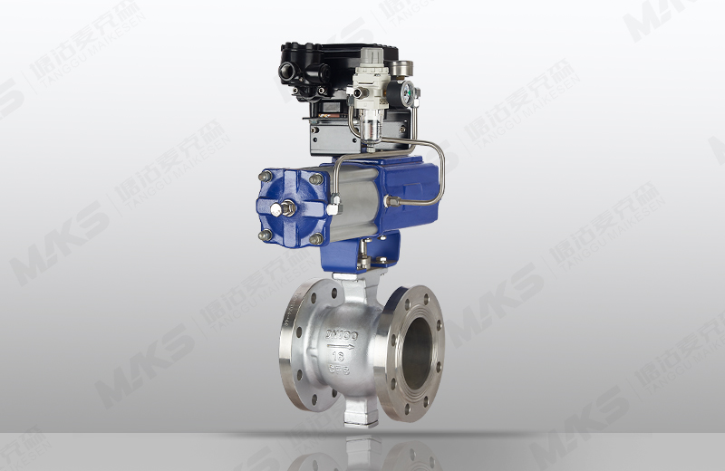 氣動V型法蘭球閥